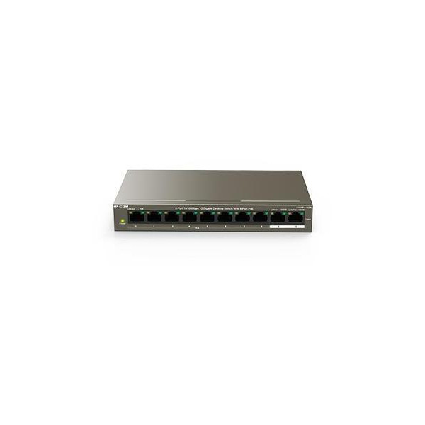 IP-COM F1110P 2 porte Gbps + 8 porte PoE 10/100Mbps switch