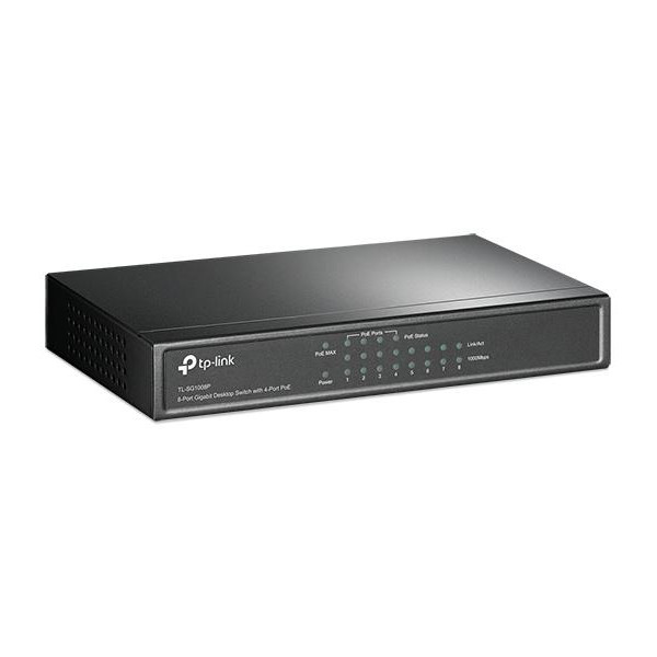 Desktop switch 8 porte gigabit 4 porte PoE 55W TL-SG1008P