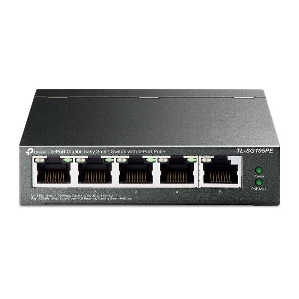 Switch 5 port Gigabit con 4-Port PoE+ TP-Link TL-SG105PE