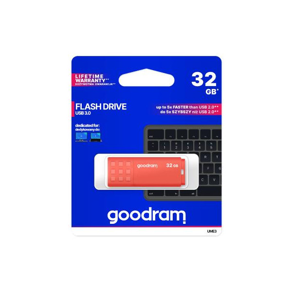 Pendrive GoodRAM 32GB UME3 orange USB 3.0 - retail blister