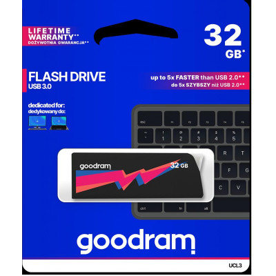 Pendrive GoodRAM 32GB UCL2 BLACK USB 3.0 - retail blister