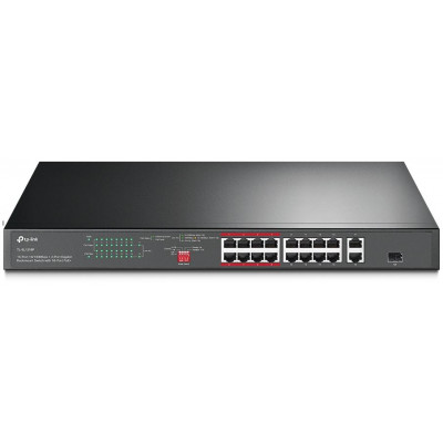 Switch Rack 16-Port PoE+ 10/100 Mbps + 2-Port Gigabit 