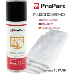 KIT pulizia monitor con 10 panni