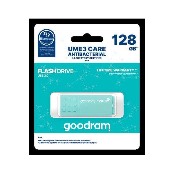 GOODRAM 128GB UME3 CARE - ANTIBATTERICA - USB 3.0