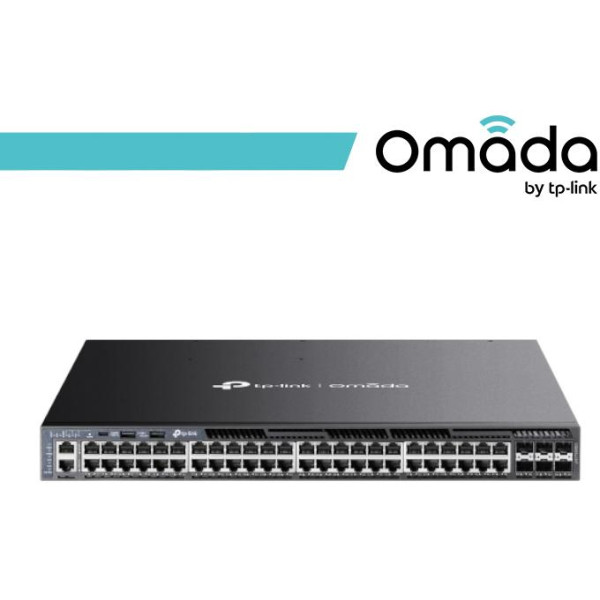 Omada Switch Managed L3 Stackable con 48 Porte Gigabit PoE+ - SG6654XHP