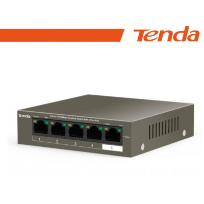 Tenda Switch Desktop 5 Porte 10/100 con 4 PoE 35W - TEF1105P-4-38W