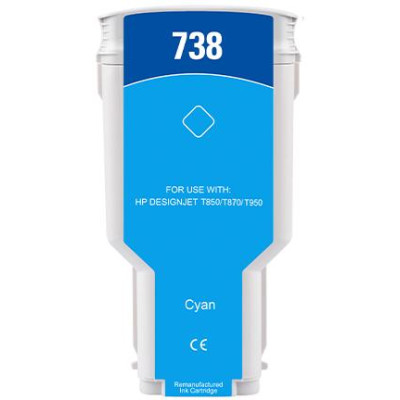300ML Cyan Reman HP DesignJet T850,T870,XT870,XT950676M6A