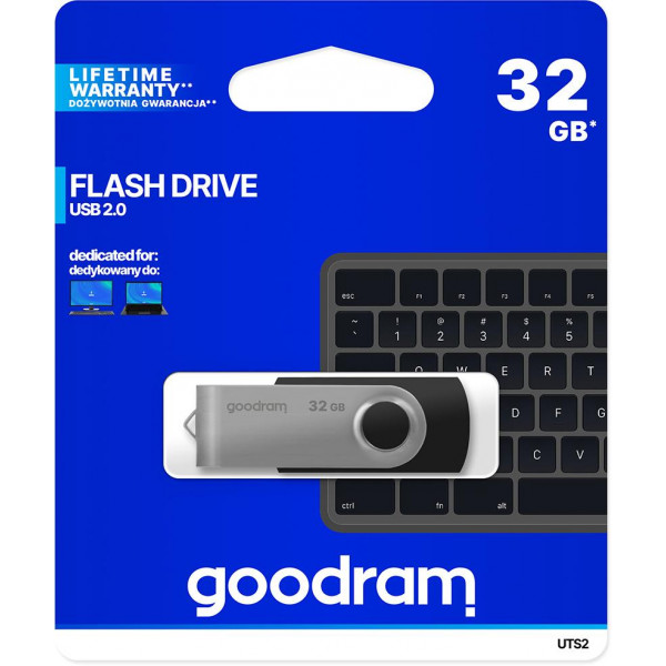 Chiavetta/Pendrive USB Goodram Twister 32GB nera USB 2.0