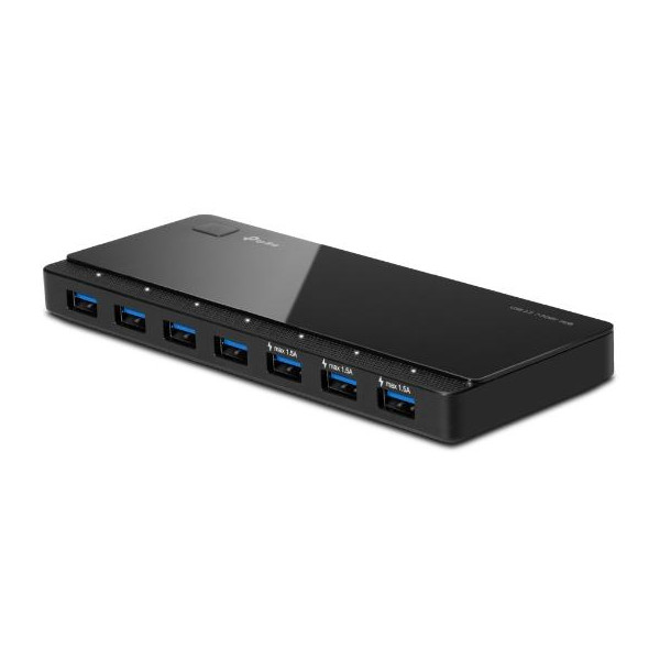 Hub 7 porte USB 3.0 fino a 5 Gbps alimentato 12V-2.5A UH700